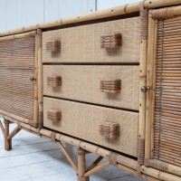 Enfilade en bambou et rotin - 1960