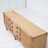 Enfilade en bambou et rotin - 1960