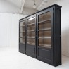 Large ebonized wood bookcase – 20th century