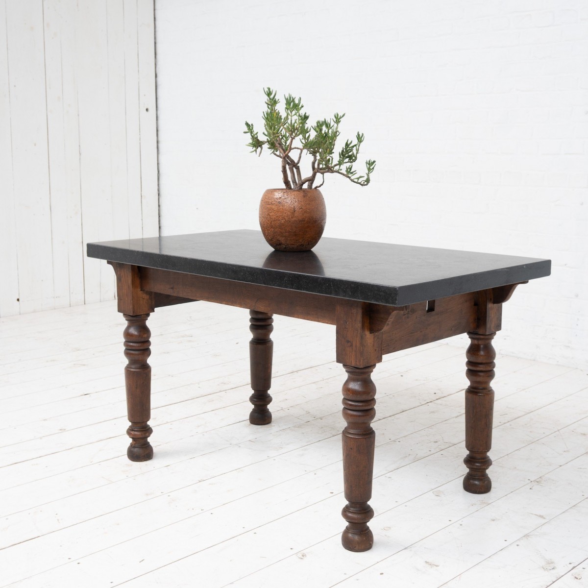 Console chêne et pierre - XIXème siècle