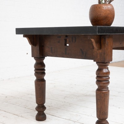 Console chêne et pierre - XIXème siècle