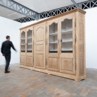 Large oak bookcase - France 19th century