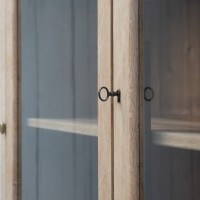 Grande vitrine deux portes en chêne - XXème