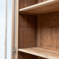 Grande vitrine deux portes en chêne - XXème