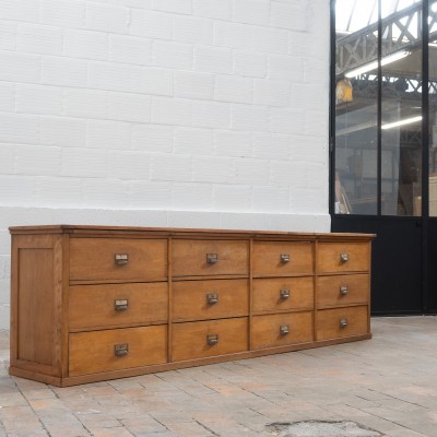 Large workshop cabinet with drawers, 20th century.