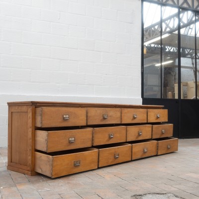 Large workshop cabinet with drawers, 20th century.