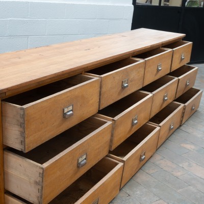 Large workshop cabinet with drawers, 20th century.