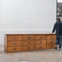 Large workshop cabinet with drawers, 20th century.