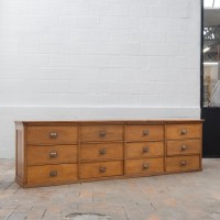 Large workshop cabinet with drawers, 20th century.