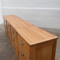 Large workshop cabinet with drawers, 20th century.