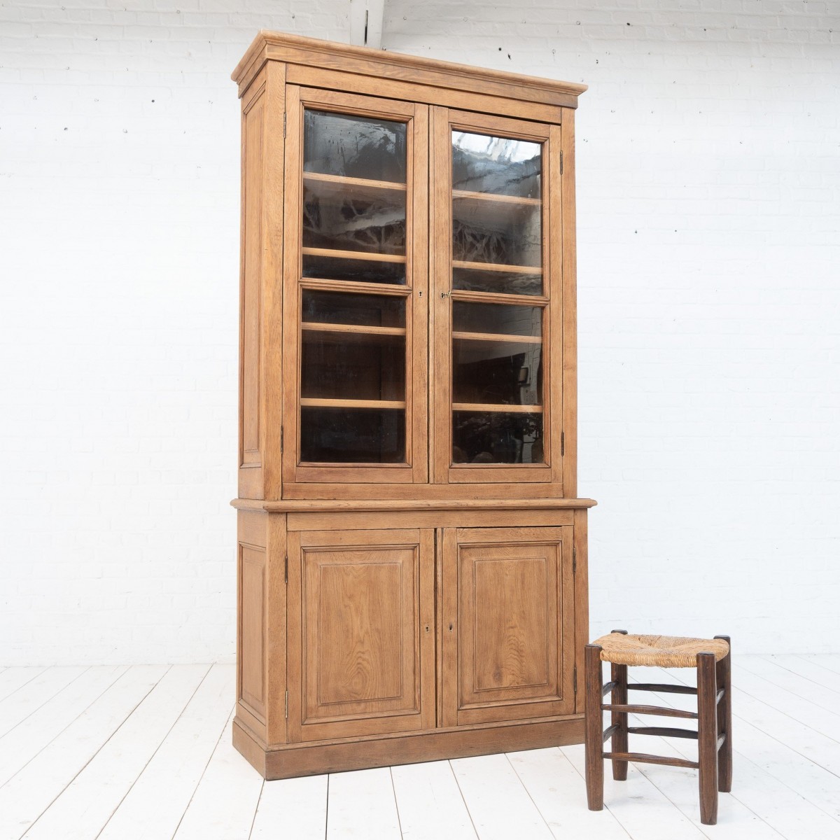 Two-part oak cabinet - early 20th century