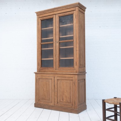 Two-part oak cabinet - early 20th century