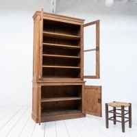 Two-part oak cabinet - early 20th century