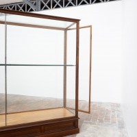 Ancienne vitrine de musée en chêne -  Début XXème