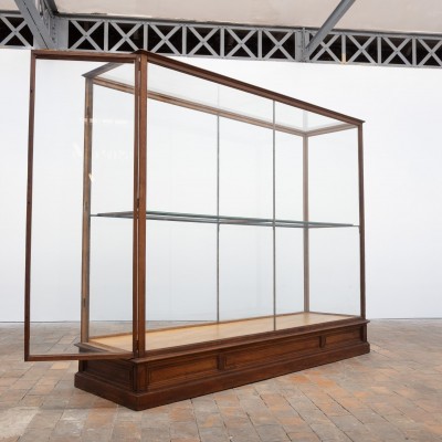 Ancienne vitrine de musée en chêne -  Début XXème