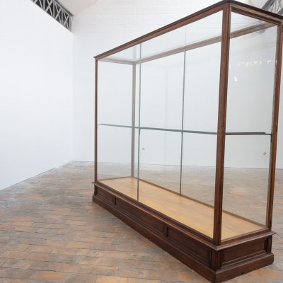 Ancienne vitrine de musée en chêne -  Début XXème