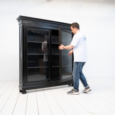 Antique Napoleon III two-door display cabinet – 19th century