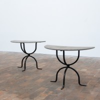 Paire de consoles de forme demi-lune - Début XXème