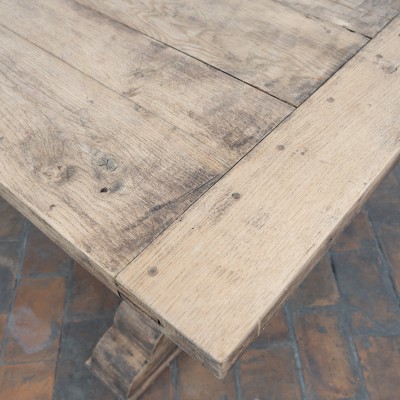 Grande table de monastère en chêne - XXème