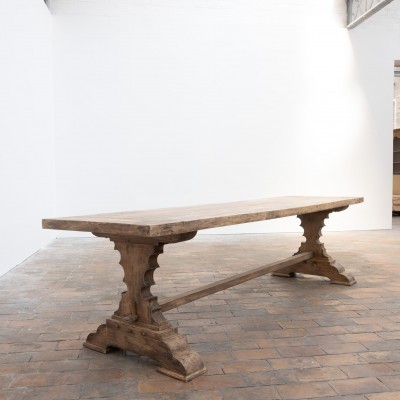 Grande table de monastère en chêne - XXème