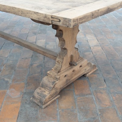 Grande table de monastère en chêne - XXème
