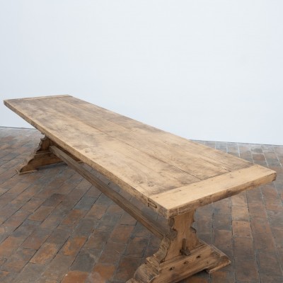 Grande table de monastère en chêne - XXème