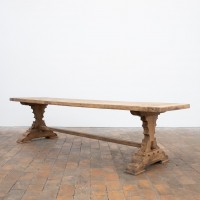 Grande table de monastère en chêne - XXème