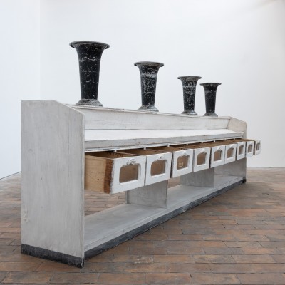 Grand meuble d'épicerie en bois - Début XXème