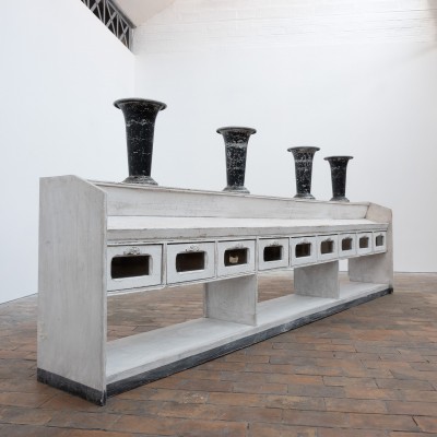 Grand meuble d'épicerie en bois - Début XXème