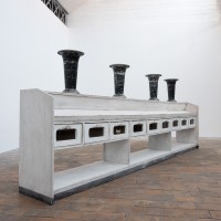 Grand meuble d'épicerie en bois - Début XXème