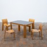 Ensemble de 4 Chaises Strip de Gijs Bakker et sa table