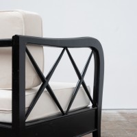 Canapé modulable en velours et bois par Paolo Buffa - 1950
