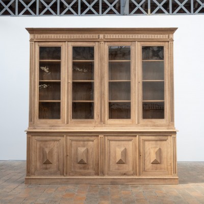Imposante bibliothèque en chêne 8 portes - Début XXème