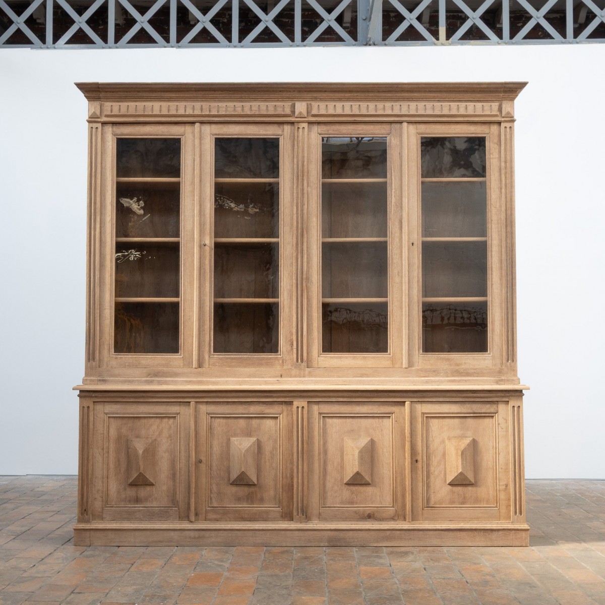 Imposante bibliothèque en chêne 8 portes - Début XXème