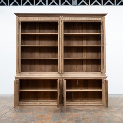 Imposante bibliothèque en chêne 8 portes - Début XXème