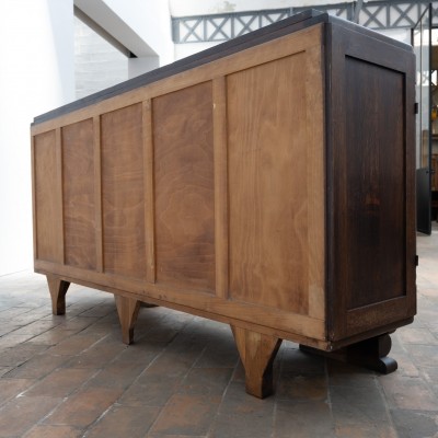 Enfilade en chêne style DUDOUYT France vers 1940