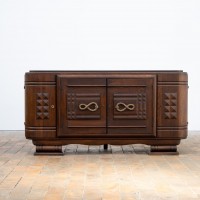 Enfilade en chêne style DUDOUYT France vers 1940