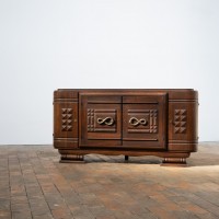 Enfilade en chêne style DUDOUYT France vers 1940