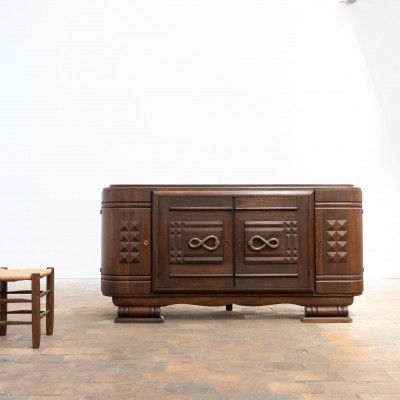 Enfilade en chêne style DUDOUYT France vers 1940