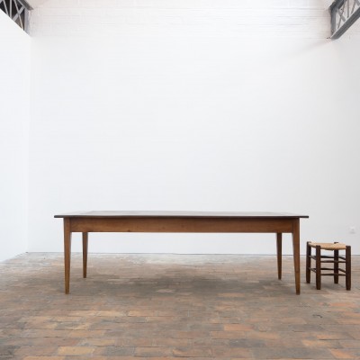 Grande table de ferme en bois massif – XIXème