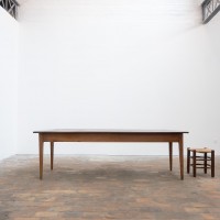 Grande table de ferme en bois massif – XIXème