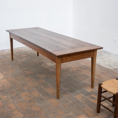 Grande table de ferme en bois massif – XIXème