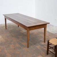 Grande table de ferme en bois massif – XIXème
