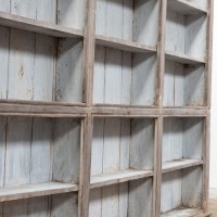 Grand meuble d’épicerie en bois peint — début XXème