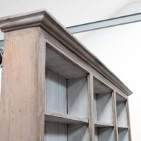 Grand meuble d’épicerie en bois peint — début XXème