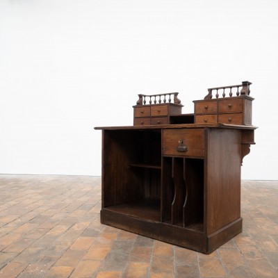 Oak Pharmacy Counter - Early 20th Century