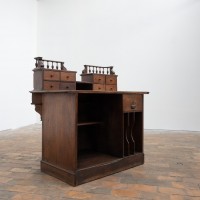 Oak Pharmacy Counter - Early 20th Century