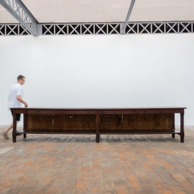 Grande table de drapier en sapin — début XXème