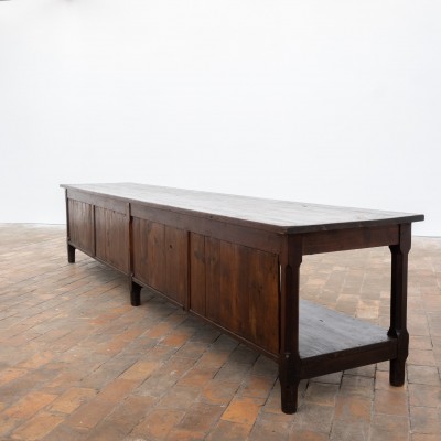 Grande table de drapier en sapin — début XXème