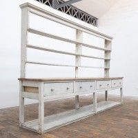 Grand meuble d’épicerie en bois peint — début XXème